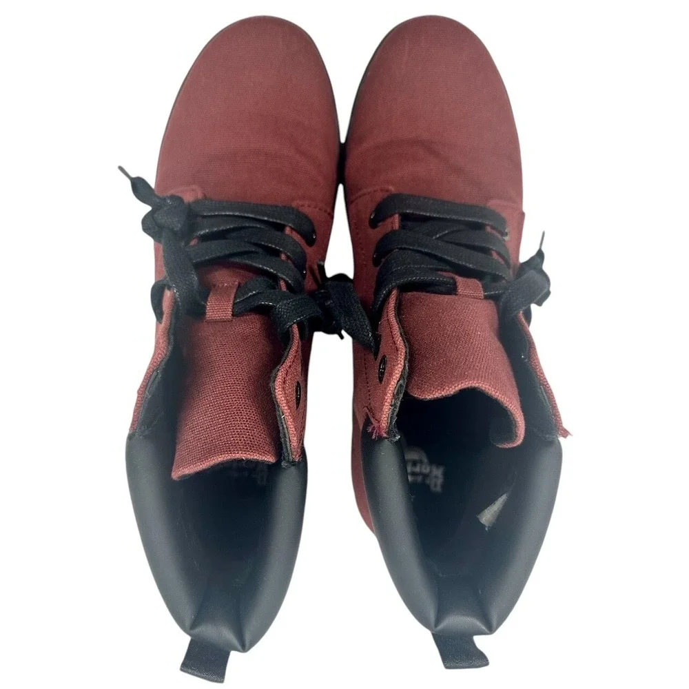 Dr. Martens Maelly Air Wair Shoes Chukka Boot 8 US Ladies RED Canvas JY004 SK09S